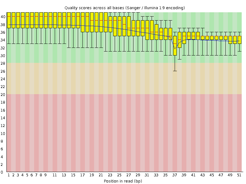 Per base quality graph